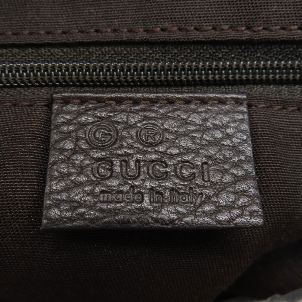 Gucci GG Canvas Abbey tote brown leather - Picture 6 of 11